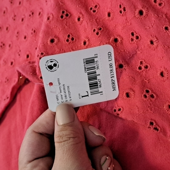 NWT Free People Puff Sleeve Eyelet Dress Size Large - Picture 10 of 10